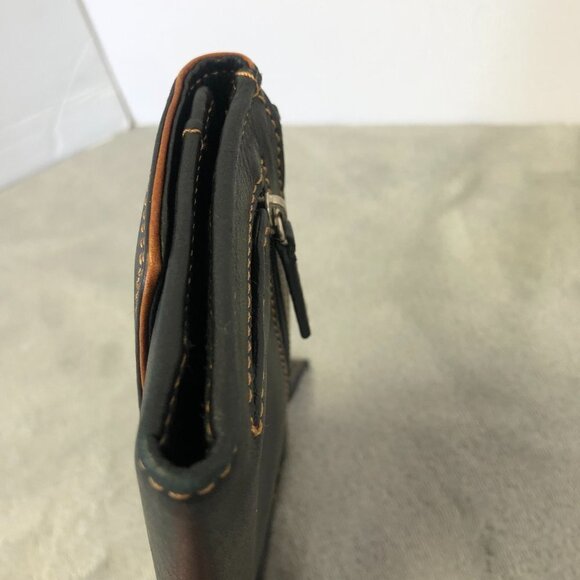 NWOT The Trend Long Italian Black Leather Wallet - Picture 7 of 11